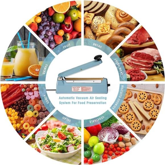 Impulse Sealer 8 inch, Manual Heat Sealer Machine for Plastic Bags, Shrink Wrap - Picture 6 of 6